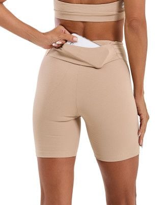 Bermuda Balance Canelada Multibolsos Média Compressão Uv50+ Bege SND Fitness