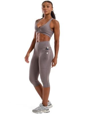 Look Power Athletic Alta Compressão UV50+ Cinza SND Fitness