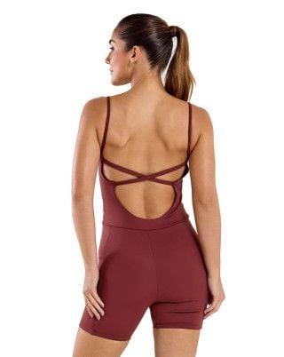 Macaquinho Easy com Bolsos Alta Compressão e Sustentação FPS UV50+ Marrom SND Fitness