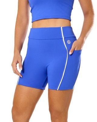 Short Fitness Dynamic Line Média Compressão UV50+ Azul SND Fitness