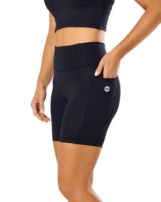 Bermuda Elastic Touch Média Compressão UV50+ Preto SND Fitness