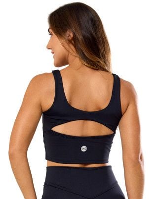 Top Elastic Touch Média Compressão UV50+ Preto SND Fitness