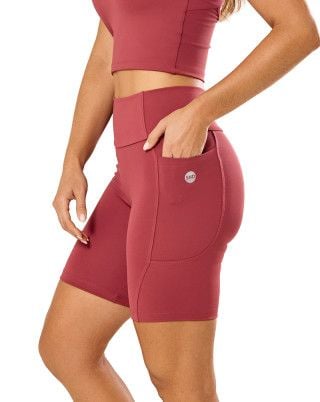 Bermuda Elastic Touch Média Compressão UV50+ Rosa Escuro SND Fitness