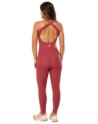 Macacão Fitness Elastic Touch Média Compressão UV50+ Rosa Escuro SND Fitness