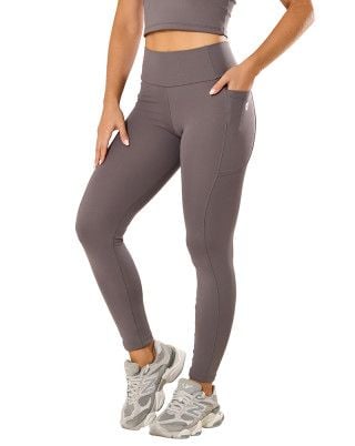 Calça Legging Elastic Touch Média Compressão UV50+ Cinza SND Fitness