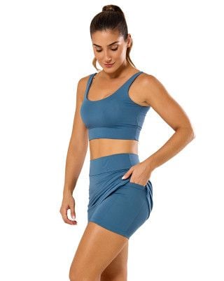 Look Slim Basic Média Compressão UV50+ Azul Petróleo SND Fitness