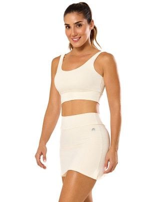 Look Slim Basic Média Compressão UV50+ Off White SND Fitness