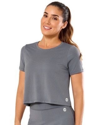 Blusa Cropped BT Cinza SND Fitness