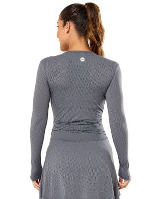 Blusa Air Microporos Transpassada Cinza SND Fitness