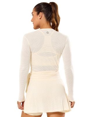 Blusa Air Microporos Transpassada Off-White SND Fitness