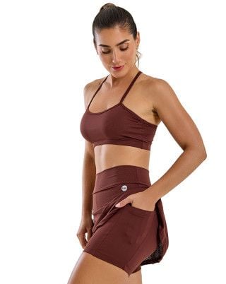 Look Light Fly Média Compressão UV50+ Marrom SND Fitness