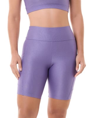 Bermuda Trend Média Compressão UV50+ Lilás SND Fitness