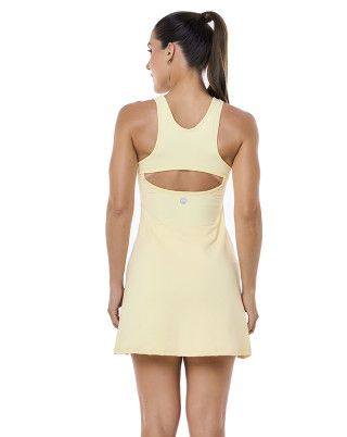 Vestido com Short BT Amarelo Manteiga SND Fitness