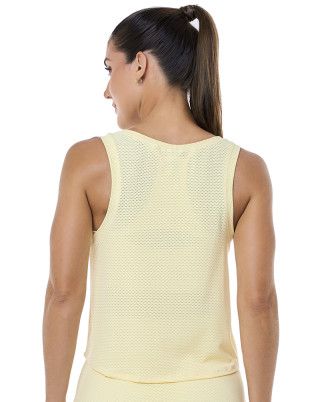 Regata Cropped BT Amarelo Manteiga SND FItness
