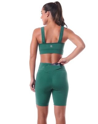 Look Flat Verde Garden Top + Bermuda SND Fitness