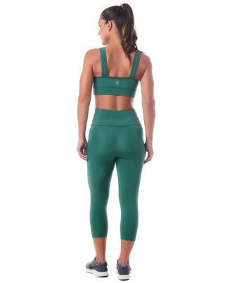 Look Flat Urban Verde Garden SND Fitness Top + Corsário