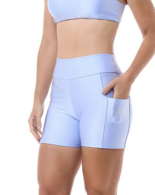 Short Fine Trilobal Azul Celeste SND Fitness