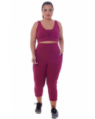 Look Flat Urban Magenta SND Fitness Top + Corsário