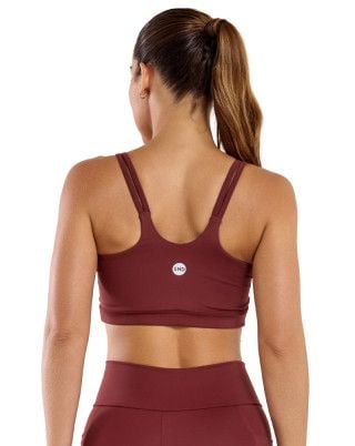 Top Easy Alta Sustentação e Compressão UV50+ Marrom SND Fitness